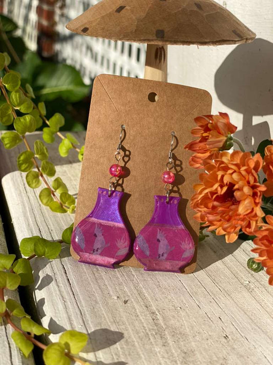 Cockatoo Vase Earrings