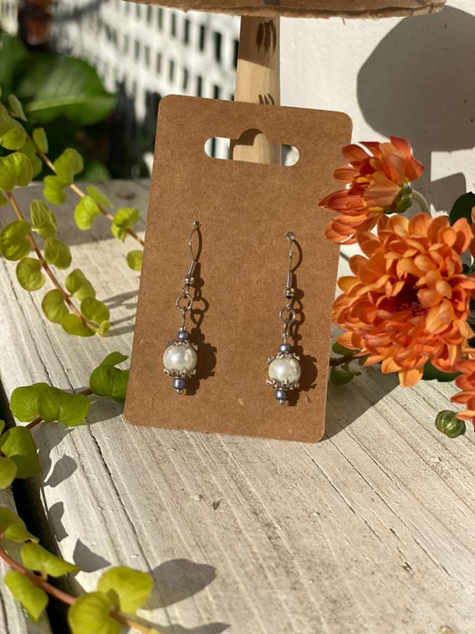 Dainty Faux Pearl Earrings